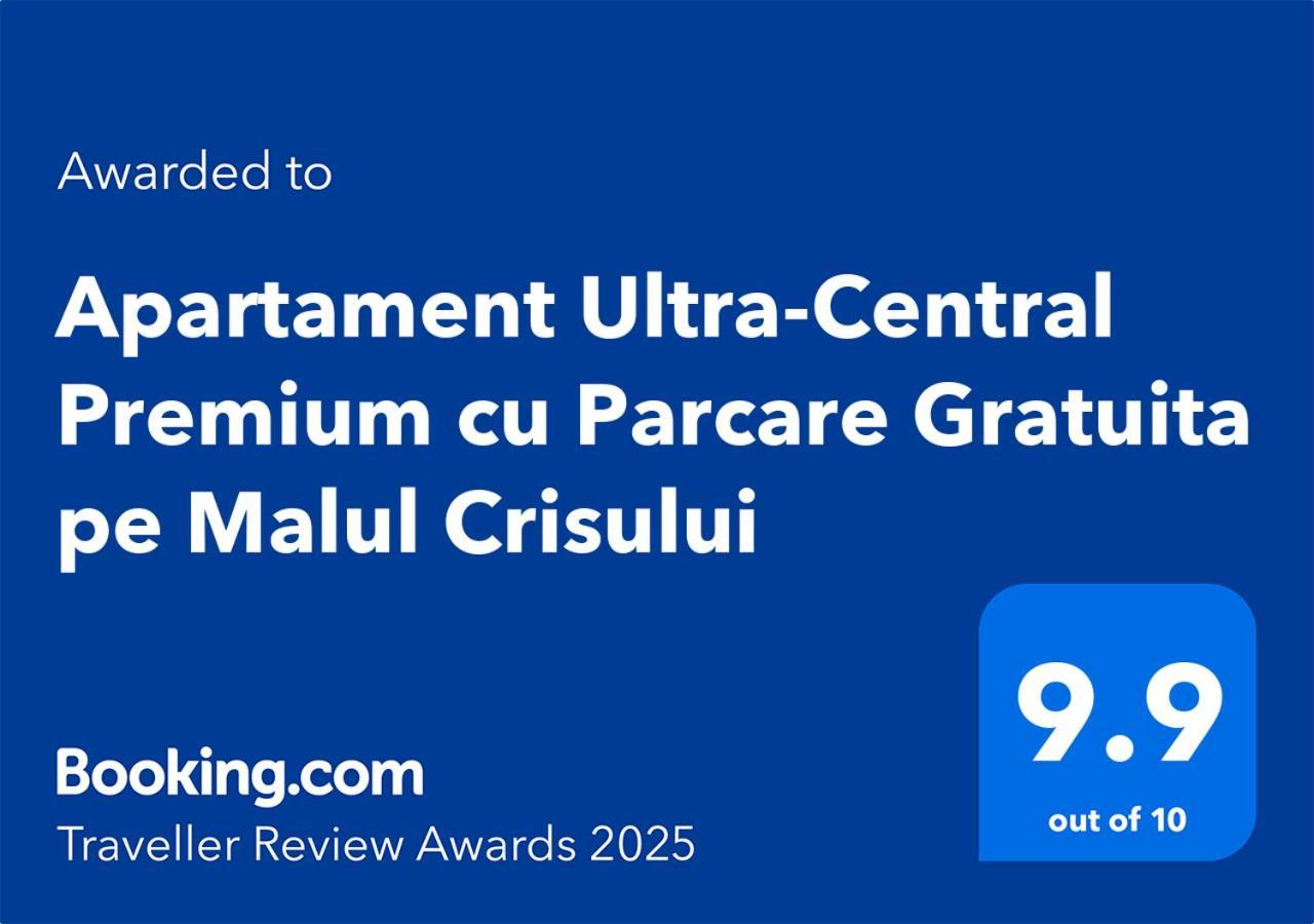 Apartament Ultra-Central Premium Cu Parcare Gratuita Pe Malul Crisului Oradea Exterior foto